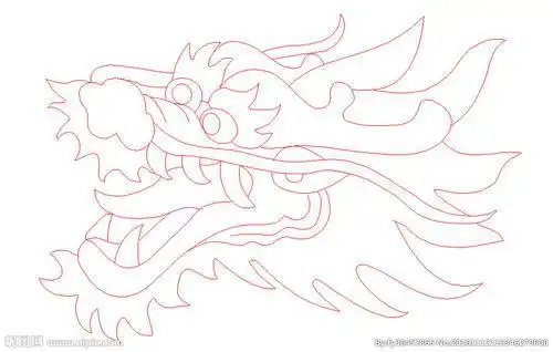 线条图简笔画龙头侧面画法简笔画龙头的画法简单一点龙头侧面简笔画