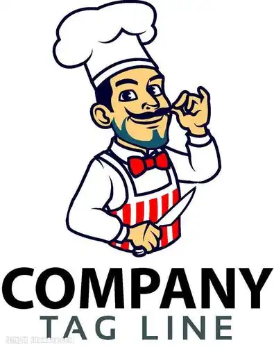 卡通厨师标志设计图片下载,卡通厨师标志设计矢量图片,卡通厨师logo