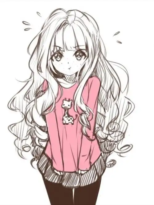 收藏:素描女孩的绘画(31张)