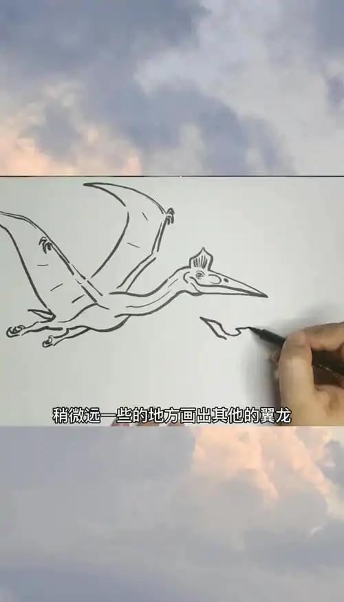 无齿翼龙简笔画图片