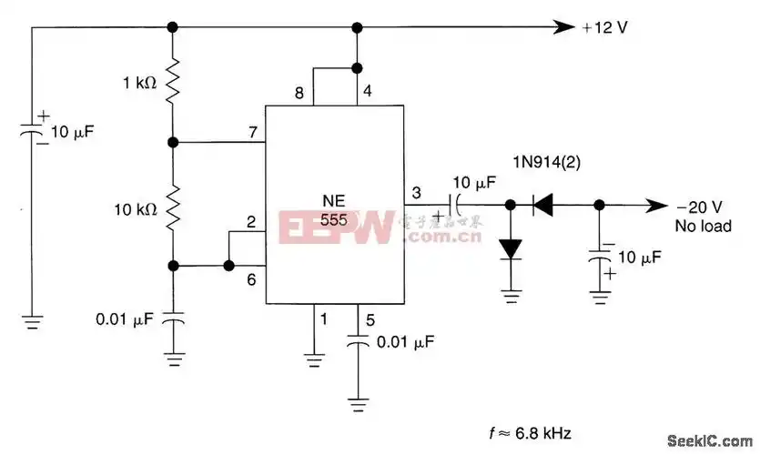 简单负电源的低电流应用电路