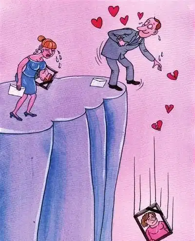 7张讽刺现代人类爱情的插画第一张太扎心了