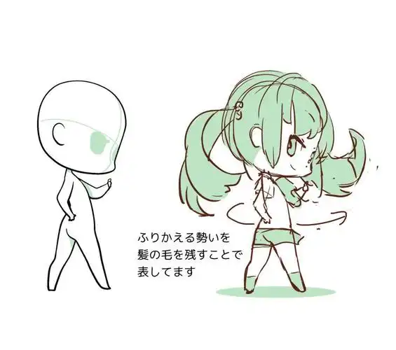 就能彰显少女活泼动人一面只要搭配适当的动作姿势q版人物可爱又讨喜