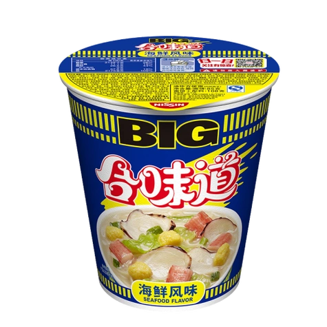 速食杯面网红泡面零食公仔面桶面big大杯 合味道大杯海鲜风味108g 10