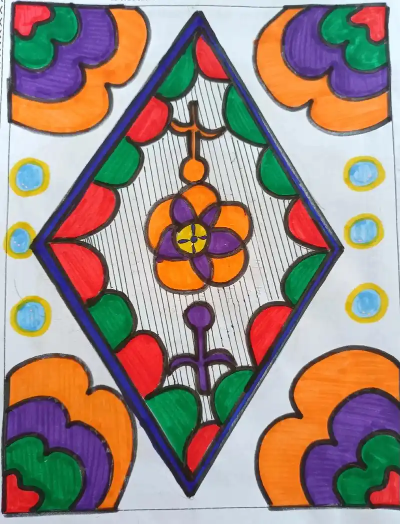 五年级考试民族传统纹样设计