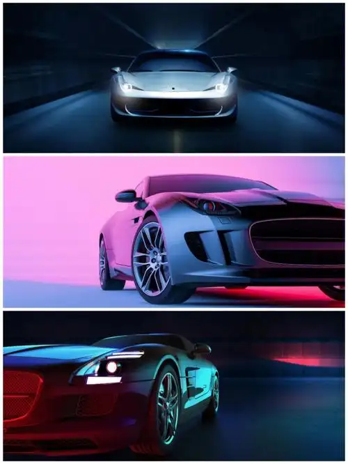 汽车3d背景图三维建模概念汽车壁纸