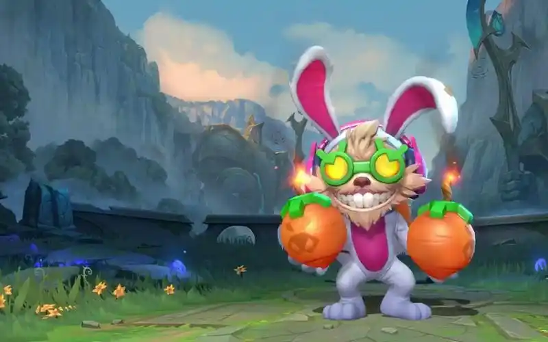 英雄联盟:手游兔宝宝-炸弹人皮肤预览,手游独占皮肤,端游估计不会出!