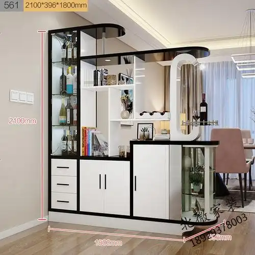 客厅酒柜简约现代屏风进厅隔断柜双面入户鞋柜间厅柜子玄关柜