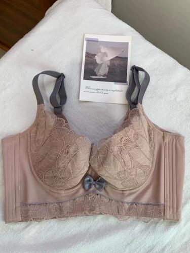 高贵优雅 美容院款 100%纯棉 小胸显大 聚拢 侧收 副乳五排扣文胸