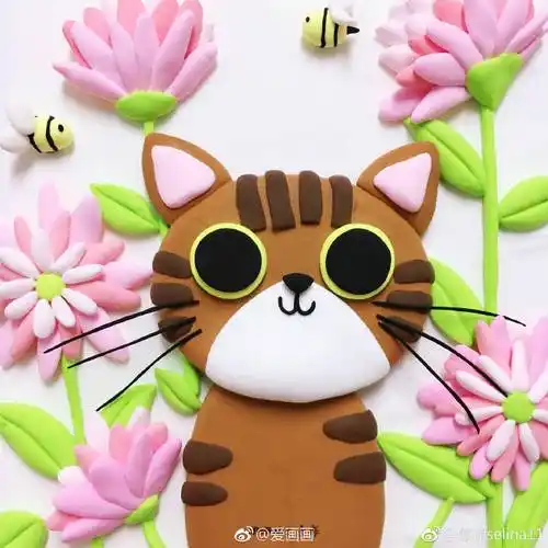 创意儿童画超话爱画画 |粘土超话#超轻粘土#粘土喵喵来自@娜娜selina