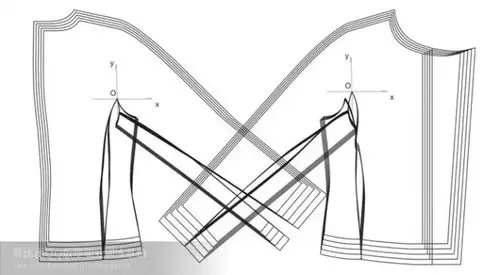 合体连身袖女装制版方法