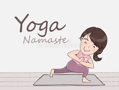 瑜伽女孩漫画图片