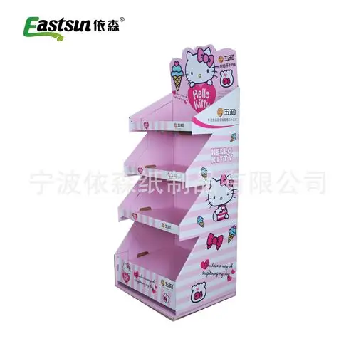 定制纸质展示盒 超市促销陈列盒 pdq展示盒 纸货架 纸地堆 样品