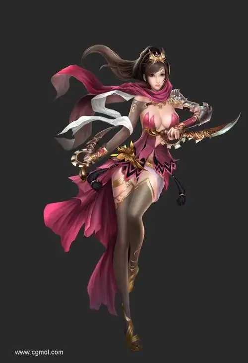 很带感的中国风古代游戏美女原画