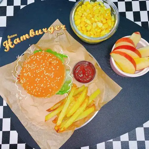 宝贝们想吃m记儿童套餐92于是自己在家动手做汉堡,玉米杯,苹果片