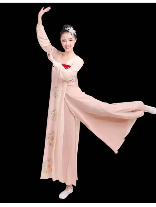 丽人行舞蹈服装汉服女古典舞蹈服古装飘逸古风仙女古典舞演出服女2020