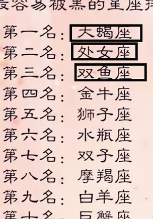 射手座是最抢手星座,天蝎座是最容易被黑星座,你的呢_