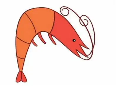 小虾简笔画图片大全彩色