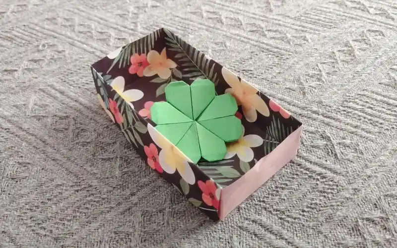 【折纸】简单易学长方形收纳盒,好看又实用