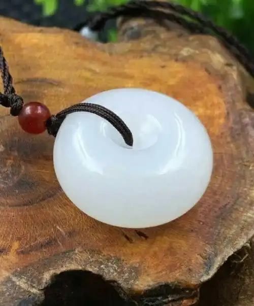 纯天然白玉平安扣精选上等石英岩羊脂白玉油润饱满