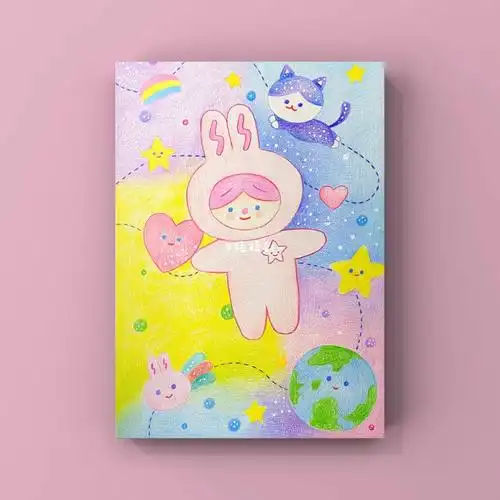 彩铅手绘盲盒宇宙