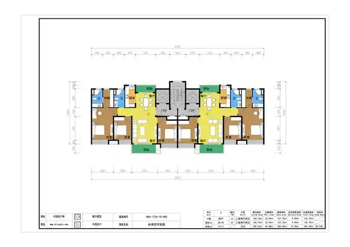18层一梯两户单元户型-公寓户型图-户型图下载-户型图设计-优户网-1梯