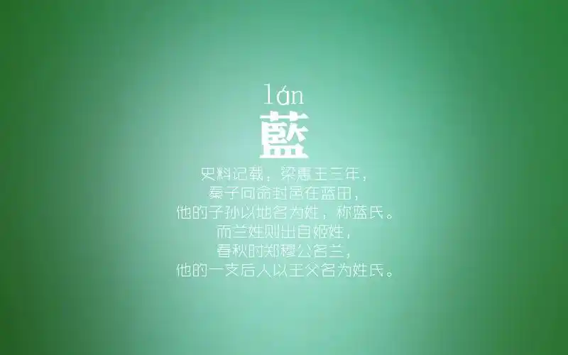 百家姓壁纸图片