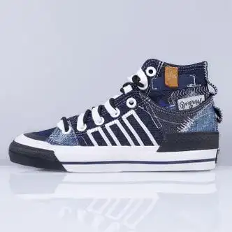 阿迪达斯 (adidas)新款三叶草 nizza hi dl女鞋新款高帮休闲舒适帆布