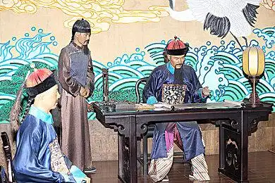 古代官员蜡像图片_古代官员蜡像高清图片_全景视觉