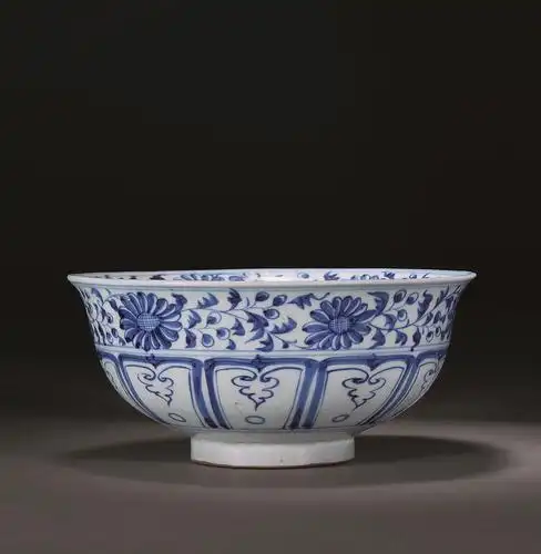 元青花连池鸳鸯纹碗