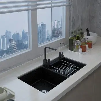 厨房洗菜盆双槽台中盆