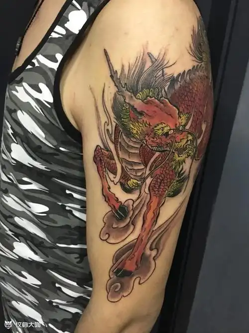 火麒麟_纹身图案手稿图片_谢文东的纹身作品集