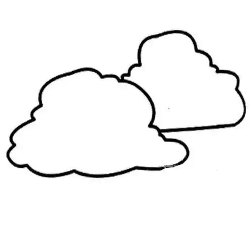 白云简笔画白云简笔画图片可爱