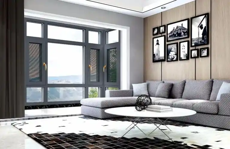 左将门窗简约现代风格平开窗效果图赏析