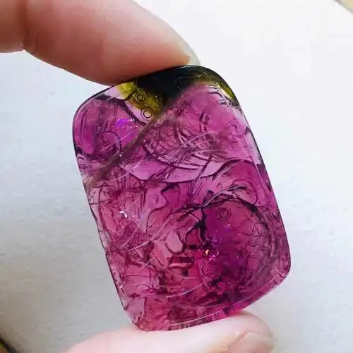 纯天然巴西卢比来红碧玺年年有余鱼