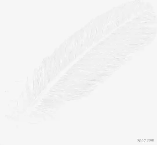 一根白色羽毛png素材透明免抠图片-装饰效果