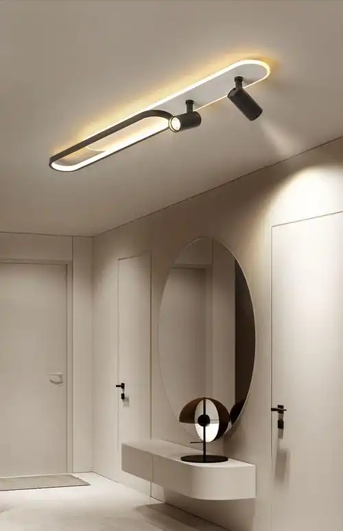 60造型灯走廊过道灯客厅led无主灯明装背景墙轨道灯卧室衣帽间长条