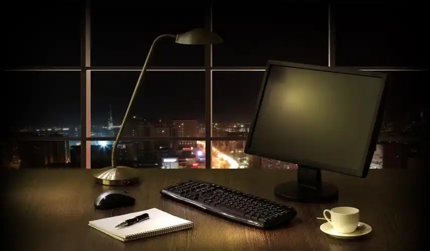 办公室,夜晚,工作场所,城市风光,窗户