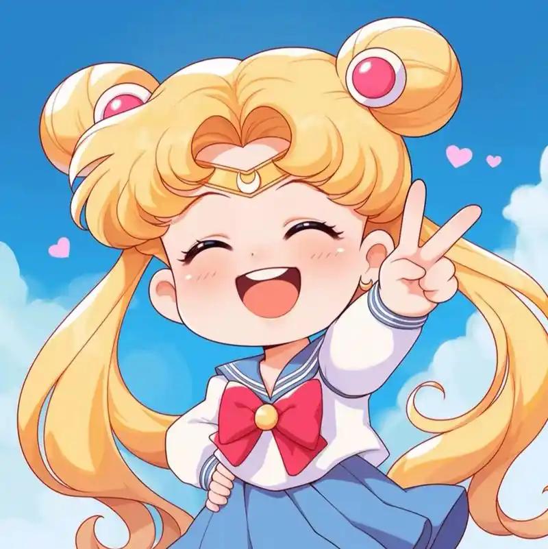 【动漫情侣头像分享】 q版月野兔和地场卫,93爱到犯规.