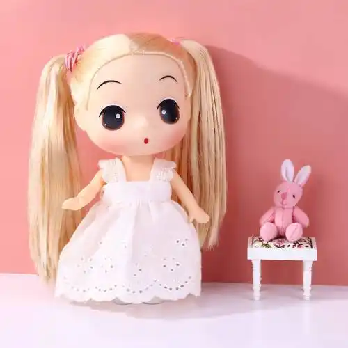 ddung冬己18cm迷糊娃娃女孩女孩儿儿童diy换装洋娃娃娃娃