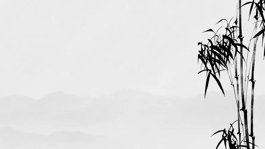 淡雅灰斜线条纹水墨竹中国风背景