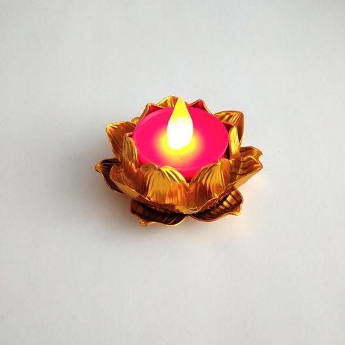 led蜡烛电子莲花花灯荷花长明灯供佛电池祭祀蜡烛