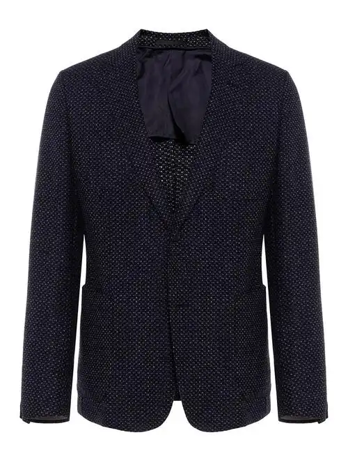 ermenegildo zegna/杰尼亚 复古羊绒毛呢编织纹单西 男士西服 6507821