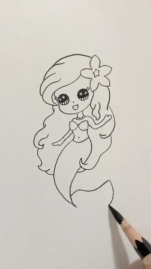 卡通漫画#美人鱼爱丽儿公主