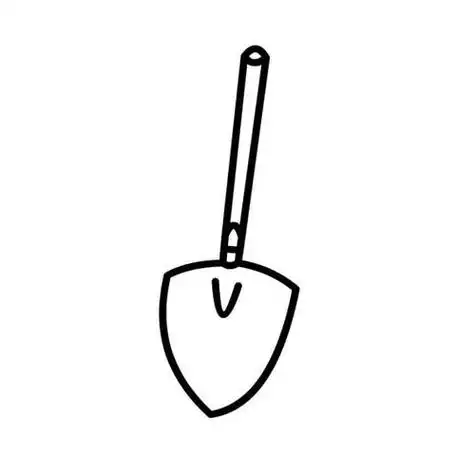 铁锹挖土简笔画