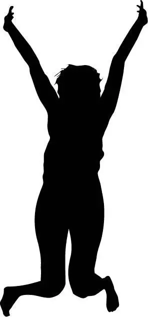 纯黑人物背影简笔画