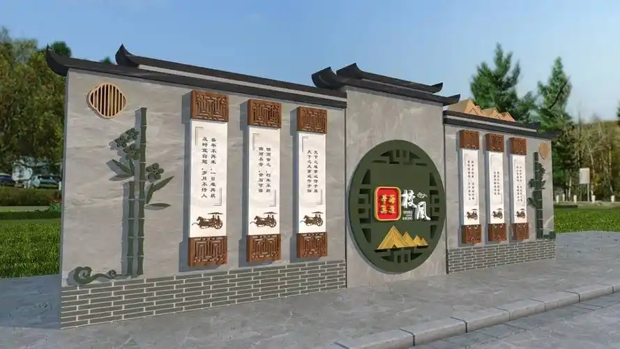 校园文化墙 校园户外雕塑设计 中国风户外雕塑导视 中国风户外雕塑