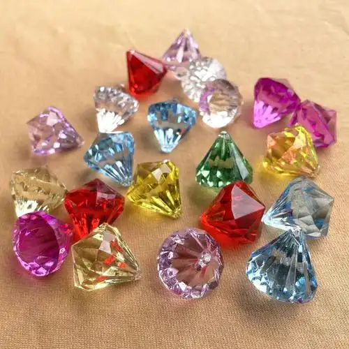 亚克力钻石吊坠 水晶珠帘挂坠 婚庆婚礼舞台吊顶装饰水晶水滴吊坠