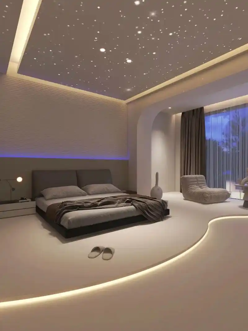 星空顶卧室,真的很浪漫!