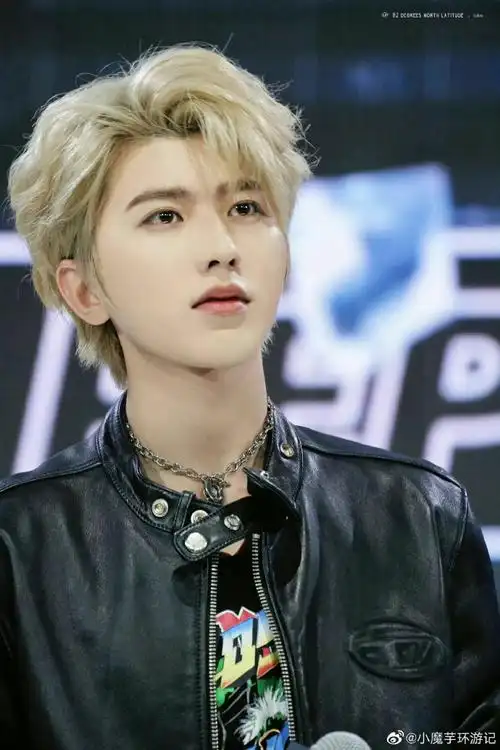 蔡徐坤金发皮衣造型梦回重生##蔡徐坤今日活动造型梦回重生